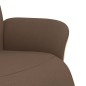 vidaXL Sillón reclinable con reposapiés tela marrón vidaXL Sillón reclinable con reposapiés tela marrón