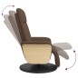 vidaXL Sillón reclinable con reposapiés tela marrón vidaXL Sillón reclinable con reposapiés tela marrón