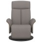 vidaXL Sillón reclinable con reposapiés tela gris taupe vidaXL Sillón reclinable con reposapiés tela gris taupe