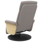 vidaXL Sillón reclinable con reposapiés tela gris taupe vidaXL Sillón reclinable con reposapiés tela gris taupe