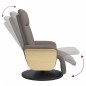 vidaXL Sillón reclinable con reposapiés tela gris taupe vidaXL Sillón reclinable con reposapiés tela gris taupe
