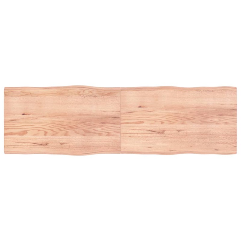 vidaXL Tablero mesa madera tratada borde natural marrón 200x60x(2-4)cm vidaXL Tablero mesa madera tratada borde natural marrón 200x60x(2-4)cm