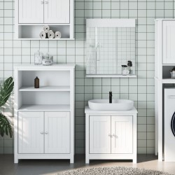 vidaXL Juego de muebles de baño BERG 3 pzas madera maciza pino blanco