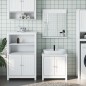 vidaXL Juego de muebles de baño BERG 3 pzas madera maciza pino blanco