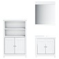 vidaXL Juego de muebles de baño BERG 3 pzas madera maciza pino blanco