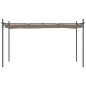 vidaXL Pérgola con cubierta retráctil gris taupe 395x292x230 cm vidaXL Pérgola con cubierta retráctil gris taupe 395x292x230 cm