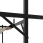 vidaXL Pérgola con cubierta retráctil gris taupe 395x292x230 cm vidaXL Pérgola con cubierta retráctil gris taupe 395x292x230 cm