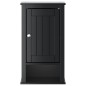 vidaXL Mueble de pared baño BERG madera maciza pino negro 40x27x71,5cm