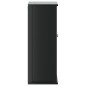 vidaXL Mueble de pared baño BERG madera maciza pino negro 40x27x71,5cm