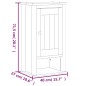 vidaXL Mueble de pared baño BERG madera maciza pino negro 40x27x71,5cm
