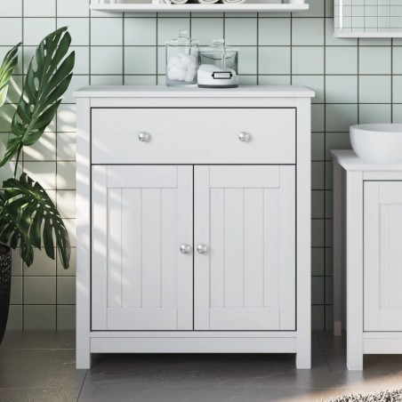 vidaXL Mueble de baño BERG madera maciza de pino blanco 69,5x34x80 cm
