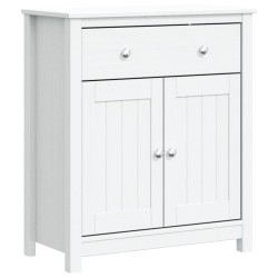 vidaXL Mueble de baño BERG madera maciza de pino blanco 69,5x34x80 cm