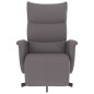 vidaXL Sillón reclinable con reposapiés cuero sintético gris vidaXL Sillón reclinable con reposapiés cuero sintético gris