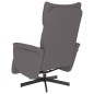 vidaXL Sillón reclinable con reposapiés cuero sintético gris vidaXL Sillón reclinable con reposapiés cuero sintético gris