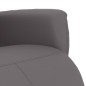 vidaXL Sillón reclinable con reposapiés cuero sintético gris vidaXL Sillón reclinable con reposapiés cuero sintético gris