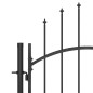 vidaXL Puerta de jardín de acero negro 1x2,2 m