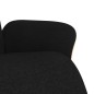 vidaXL Sillón reclinable con reposapiés tela negra vidaXL Sillón reclinable con reposapiés tela negra
