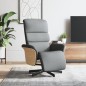 vidaXL Sillón reclinable con reposapiés tela gris claro vidaXL Sillón reclinable con reposapiés tela gris claro