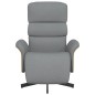 vidaXL Sillón reclinable con reposapiés tela gris claro vidaXL Sillón reclinable con reposapiés tela gris claro