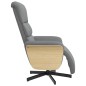vidaXL Sillón reclinable con reposapiés tela gris claro vidaXL Sillón reclinable con reposapiés tela gris claro