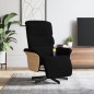 vidaXL Sillón reclinable de masaje con reposapiés tela negra vidaXL Sillón reclinable de masaje con reposapiés tela negra