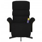 vidaXL Sillón reclinable de masaje con reposapiés tela negra vidaXL Sillón reclinable de masaje con reposapiés tela negra