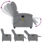 vidaXL Sillón reclinable de masaje de tela gris claro vidaXL Sillón reclinable de masaje de tela gris claro