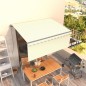 vidaXL Toldo retráctil manual con persiana crema 3,5x2,5 m