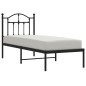 vidaXL Estructura de cama con cabecero metal negro 75x190 cm vidaXL Estructura de cama con cabecero metal negro 75x190 cm