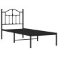 vidaXL Estructura de cama con cabecero metal negro 75x190 cm vidaXL Estructura de cama con cabecero metal negro 75x190 cm
