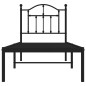 vidaXL Estructura de cama con cabecero metal negro 75x190 cm vidaXL Estructura de cama con cabecero metal negro 75x190 cm
