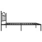vidaXL Estructura de cama con cabecero metal negro 75x190 cm vidaXL Estructura de cama con cabecero metal negro 75x190 cm