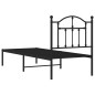 vidaXL Estructura de cama con cabecero metal negro 75x190 cm vidaXL Estructura de cama con cabecero metal negro 75x190 cm