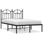 vidaXL Estructura de cama con cabecero metal negro 120x190 cm vidaXL Estructura de cama con cabecero metal negro 120x190 cm
