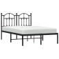 vidaXL Estructura de cama con cabecero metal negro 120x190 cm vidaXL Estructura de cama con cabecero metal negro 120x190 cm