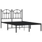 vidaXL Estructura de cama con cabecero metal negro 120x190 cm vidaXL Estructura de cama con cabecero metal negro 120x190 cm