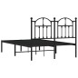 vidaXL Estructura de cama con cabecero metal negro 120x190 cm vidaXL Estructura de cama con cabecero metal negro 120x190 cm