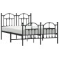 vidaXL Estructura de cama cabecero y pie de cama metal negro 120x200cm vidaXL Estructura de cama cabecero y pie de cama metal negro 120x200cm