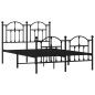 vidaXL Estructura de cama cabecero y pie de cama metal negro 120x200cm vidaXL Estructura de cama cabecero y pie de cama metal negro 120x200cm