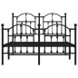 vidaXL Estructura de cama cabecero y pie de cama metal negro 120x200cm vidaXL Estructura de cama cabecero y pie de cama metal negro 120x200cm