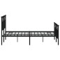 vidaXL Estructura de cama cabecero y pie de cama metal negro 120x200cm vidaXL Estructura de cama cabecero y pie de cama metal negro 120x200cm