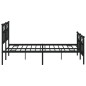 vidaXL Estructura de cama cabecero y pie de cama metal negro 140x190cm