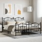vidaXL Estructura de cama cabecero y pie de cama metal negro 160x200cm vidaXL Estructura de cama cabecero y pie de cama metal negro 160x200cm