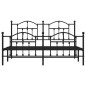 vidaXL Estructura de cama cabecero y pie de cama metal negro 160x200cm vidaXL Estructura de cama cabecero y pie de cama metal negro 160x200cm