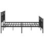 vidaXL Estructura de cama cabecero y pie de cama metal negro 160x200cm vidaXL Estructura de cama cabecero y pie de cama metal negro 160x200cm