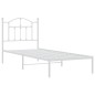 vidaXL Estructura de cama de metal con cabecero blanco 90x200 cm
