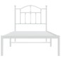vidaXL Estructura de cama de metal con cabecero blanco 90x200 cm