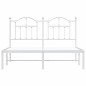vidaXL Estructura de cama de metal con cabecero blanca 140x190 cm