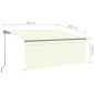 vidaXL Toldo retráctil manual con persiana crema 3,5x2,5 m