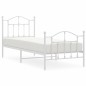 vidaXL Estructura cama metal con cabecero y pie cama blanca 80x200 cm vidaXL Estructura cama metal con cabecero y pie cama blanca 80x200 cm